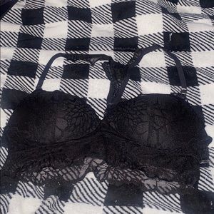 black lace PINK bralette